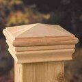 Ufpi Deckorators Maine Ornamental Post Cap, 4 in L, 4 in W, Pressure Treated 72889